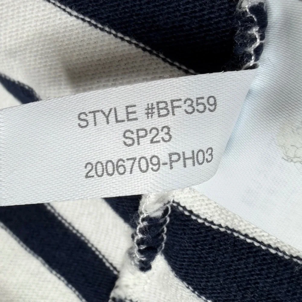J. Crew Striped Boatneck Long Sleeve Shirt size XS Blue/White